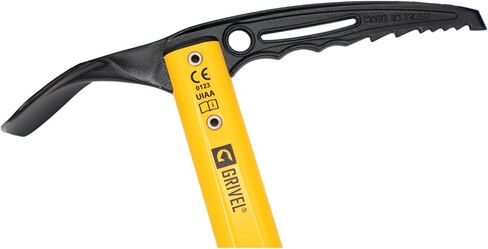 فأس الجليد من سينج روك جريفيل G1 من الفولاذ الكربوني المتين | عظيم لتسلق الجبال | أصفر، 66 سم in Kuwait