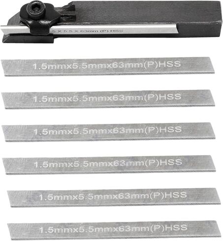 أدوات BLUEFOX 8 مللي متر أداة فراق صغيرة قطع حامل مع 6 قطع شفرات HSS للمخرطة الصغيرة in Kuwait