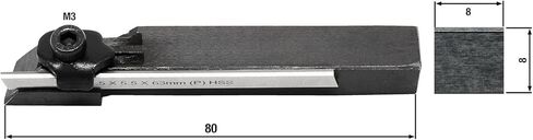 أدوات BLUEFOX 8 مللي متر أداة فراق صغيرة قطع حامل مع 6 قطع شفرات HSS للمخرطة الصغيرة in Kuwait