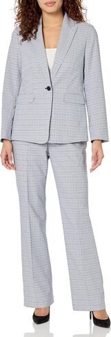 Le Suit Women's Plaid Combo 1-Button Jacket & Kate Pant in Saudi Arabia