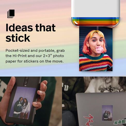 Polaroid Hi-Print 2x3 Pocket Photo Printer + Polaroid 2" x 3" Hi-Print Cartridge - 2 Pack (40 Sheets) in Saudi Arabia
