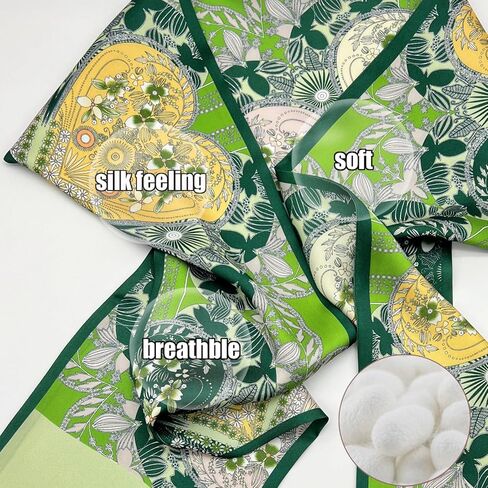 Do-Dottii 59 "* 5.9" وشاح للشعر للنساء موضة حريري الساتان الحجاب المرأة تنفس خفيفة الوزن الرقبة الأوشحة in Kuwait