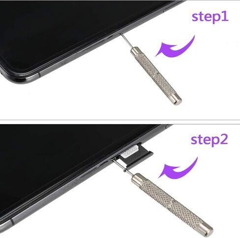 Replacement Sim Card Slot Tray Holder Compatible with iPhone 12 Pro / 12 Pro Max, 1 Metal SIM Card Tray Holder with Waterproof Rubber Gasket Ring, 1 Open Eject Pin and 1 Needle Opener Ejector, Black in Saudi Arabia