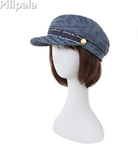 Women Straw Hat Beach Sun Visor Octagonal Cap Newsboy Cap Baseball Cap Berets Vintage Navy Hat in Saudi Arabia