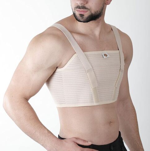 Armor Adult Unisex Chest Support Brace to Stabilize the Thorax after Open Heart Surgery, Thoracic Procedure, or Fractures of the Sternum or Rib Cage, Black Color, Size Small, for Men and Women in Saudi Arabia