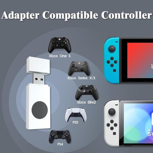 pdobq Switch Controller Adapter for Nintendo Switch/OLED, USB Controller Adapter Support Xbox One S/Series Controller and PS4/PS5 Controller Play on Nintendo Switch/OLED/PS4 Console in Kuwait