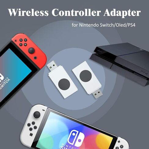 pdobq Switch Controller Adapter for Nintendo Switch/OLED, USB Controller Adapter Support Xbox One S/Series Controller and PS4/PS5 Controller Play on Nintendo Switch/OLED/PS4 Console in Kuwait