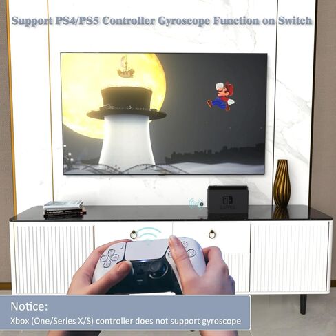 pdobq Switch Controller Adapter for Nintendo Switch/OLED, USB Controller Adapter Support Xbox One S/Series Controller and PS4/PS5 Controller Play on Nintendo Switch/OLED/PS4 Console in Kuwait