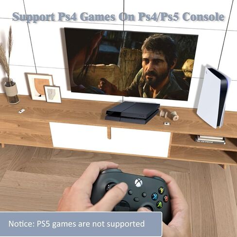 pdobq Switch Controller Adapter for Nintendo Switch/OLED, USB Controller Adapter Support Xbox One S/Series Controller and PS4/PS5 Controller Play on Nintendo Switch/OLED/PS4 Console in Kuwait