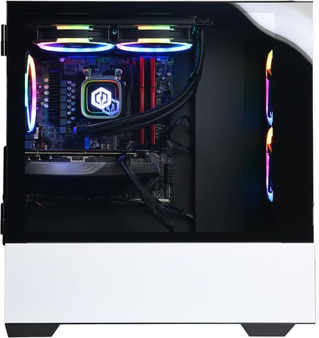 كمبيوتر CyberPowerPC Gamer Supreme Liquid Cool للألعاب، AMD Ryzen 7 7800X3D 4.2 جيجا هرتز، GeForce RTX 4070 Super 12 جيجا، 32 جيجا DDR5، 1 تيرابايت PCIe Gen4 SSD، جاهز للواي فاي ونظام التشغيل Windows 11 Home (SLC8470A) in Kuwait