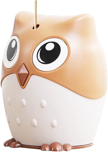 Pop-Up Toothpick Holder Automatic Toothpick Dispenser Cute Owl Design Toothpick Holder Funny for Table, Restaurant, Kitchen and Party (Dark Brown) in Saudi Arabia