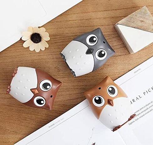 Pop-Up Toothpick Holder Automatic Toothpick Dispenser Cute Owl Design Toothpick Holder Funny for Table, Restaurant, Kitchen and Party (Dark Brown) in Saudi Arabia