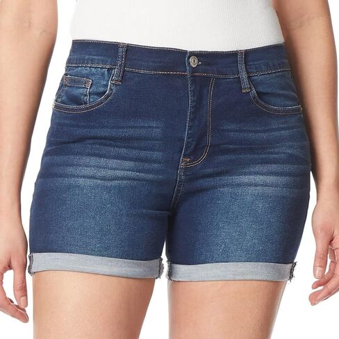 WallFlower Women's Irresistible Denim Shorts High-Rise Insta Soft Juniors (Standard and Plus) in Saudi Arabia