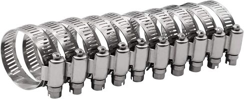 مشابك خرطوم، مشابك خرطوم خط وقود ترس دودي من الفولاذ المقاوم للصدأ، 6-12 مم (1/4-1/2 بوصة) (5) in Kuwait