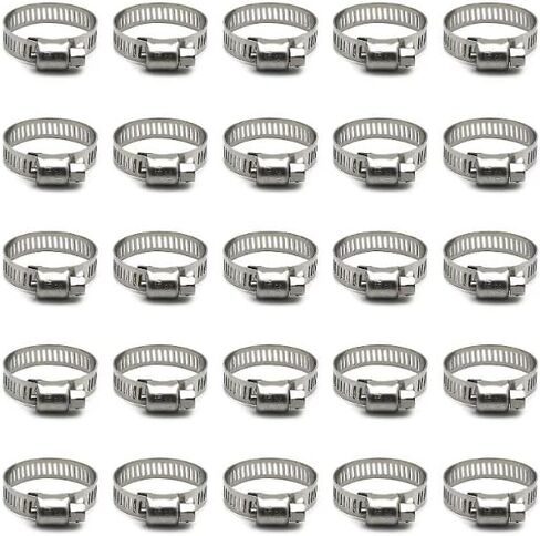 مشابك خرطوم، مشابك خرطوم خط وقود ترس دودي من الفولاذ المقاوم للصدأ، 6-12 مم (1/4-1/2 بوصة) (5) in Kuwait