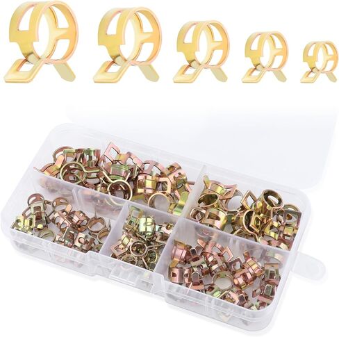 Spring Hose Clamp Assortment Kit,6 Size Spring Clamps for Fastening Vacuum Line,Silicone Tubing,Hose Pipe & Fuel Line Clamp,Universal Small Hose Clamps For Car Truck SUV(60PCS) in Saudi Arabia