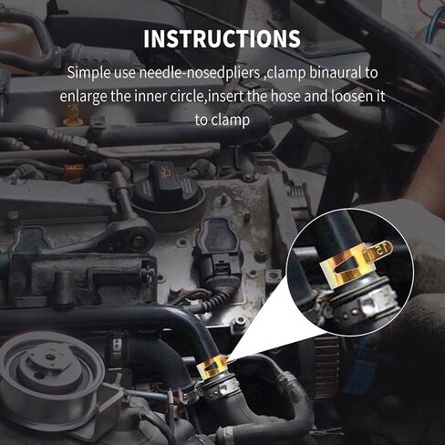 Spring Hose Clamp Assortment Kit,6 Size Spring Clamps for Fastening Vacuum Line,Silicone Tubing,Hose Pipe & Fuel Line Clamp,Universal Small Hose Clamps For Car Truck SUV(60PCS) in Saudi Arabia