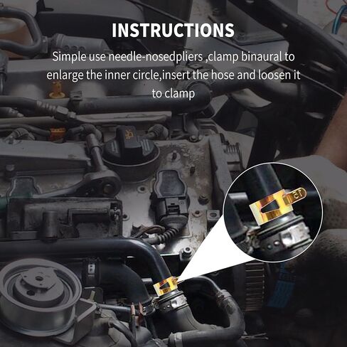 Spring Hose Clamp Assortment Kit,6 Size Spring Clamps for Fastening Vacuum Line,Silicone Tubing,Hose Pipe & Fuel Line Clamp,Universal Small Hose Clamps For Car Truck SUV(60PCS) in Saudi Arabia