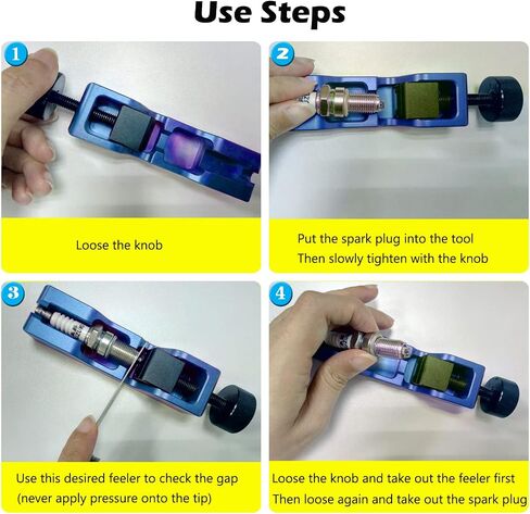 أداة Bentolin Universal Spark Plug Gap مع مقياس ملمس متوافق مع معظم شمعات الإشعال 10 مم 12 مم 14 مم 16 مم (أحمر) in Kuwait