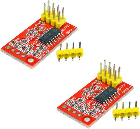HiLetgo 2 قطعة AD7705 مزدوج 16 بت ADC وحدة الحصول على البيانات كسب الإدخال واجهة SPI قابلة للبرمجة TM7705 in Saudi Arabia