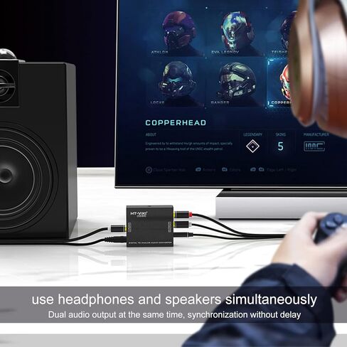 MT-VIKI Toslink Coax إلى محول الصوت ستيريو L/R & 3.5 مم، محول صوت رقمي إلى تناظري مع صوت 3.5 مم لسماعات الرأس in Kuwait