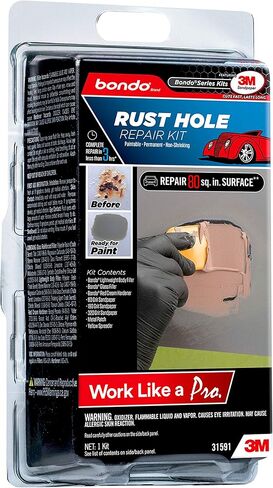 طقم إصلاح ثقب الصدأ بوندو 3M، قابل للطلاء، دائم، غير قابل للانكماش، مجموعة واحدة (31591) in Kuwait