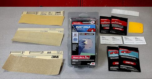 طقم إصلاح ثقب الصدأ بوندو 3M، قابل للطلاء، دائم، غير قابل للانكماش، مجموعة واحدة (31591) in Kuwait