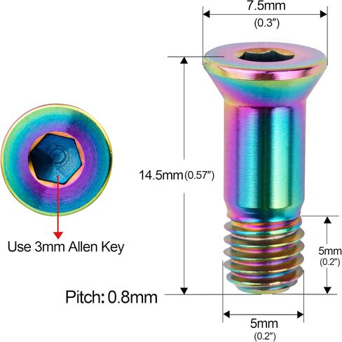 Wanyifa Titanium Ti Rear Derailleur Jockey M5x14.5mm Wheel Bolt Pack of 2 in Saudi Arabia