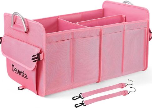 Trunk Organizer for Car Sturdy Collapsible, Car Organizer Pink for Women, Car Trunk Organizer Back Seat in Saudi Arabia