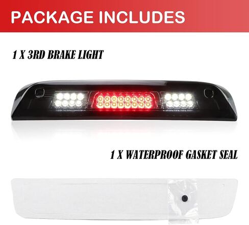 LED Third 3rd Brake Light Rear Cargo Lamp High Mount Stop light for Chevrolet Silverado/for GMC Sierra 1500 2014-2018, 2500HD 3500HD 2015-2018 (Red Lens) in Saudi Arabia