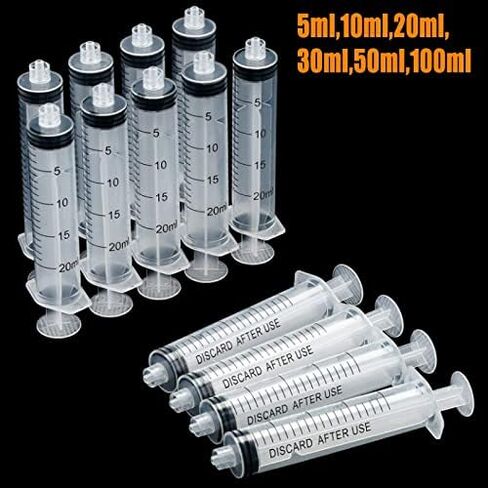 20 Pack 3ml Plastic Syringe Luer Lock With Measurement No Needle for Scientific Labs Liquid Measuring 3ML 20PCS in Saudi Arabia
