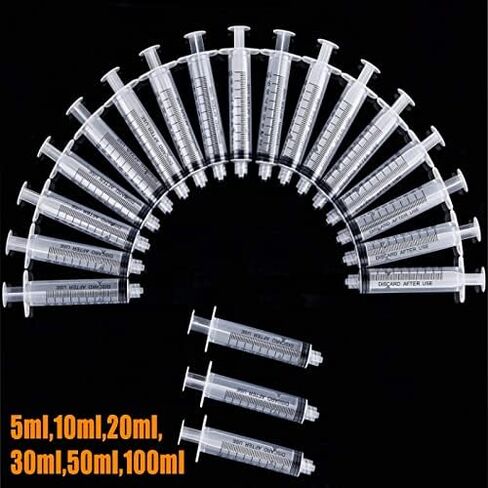 20 Pack 3ml Plastic Syringe Luer Lock With Measurement No Needle for Scientific Labs Liquid Measuring 3ML 20PCS in Saudi Arabia