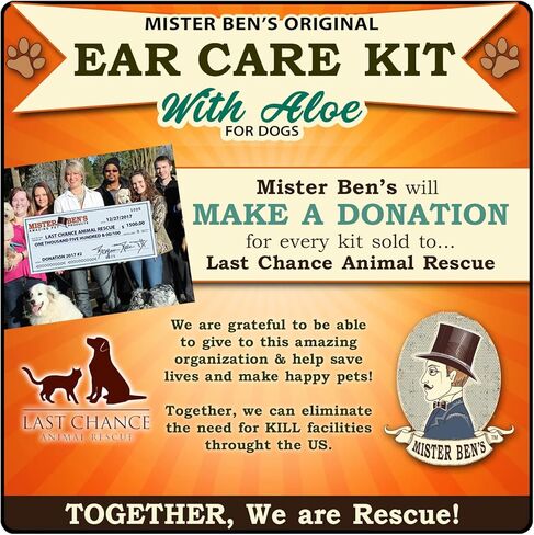 مجموعة أدوات العناية بالأذن الأصلية للكلاب من MISTER BEN - تتضمن منشطًا وغسولًا in Kuwait
