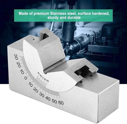 كتلة الزاوية، مؤشر دقيق من الفولاذ المقاوم للصدأ AP30 يشير إلى ضبط إمالة ستبليس زاوية طحن كتلة على شكل حرف V لآلة الطحن ومثقاب المسوي in Kuwait