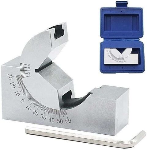 كتلة الزاوية، مؤشر دقيق من الفولاذ المقاوم للصدأ AP30 يشير إلى ضبط إمالة ستبليس زاوية طحن كتلة على شكل حرف V لآلة الطحن ومثقاب المسوي in Kuwait