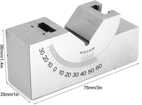 كتلة الزاوية، مؤشر دقيق من الفولاذ المقاوم للصدأ AP30 يشير إلى ضبط إمالة ستبليس زاوية طحن كتلة على شكل حرف V لآلة الطحن ومثقاب المسوي in Kuwait