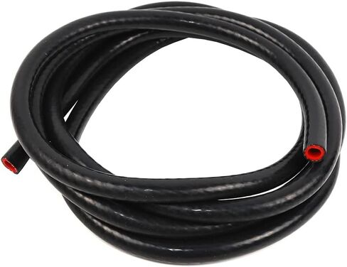 TenKe 5ft Universal High Temperature 1-Ply Reinforced 10mm 3/8" ID Heater Hose Silicone Vacuum Hose Tubing (5ft 10mm Black) in Kuwait