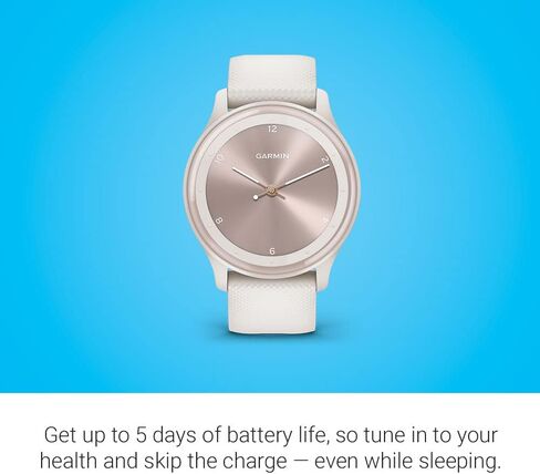 Garmin vivomove Sport, Hybrid Smartwatch, Health and Wellness Features, Touchscreen, Cocoa (Renewed) in Saudi Arabia