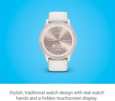 Garmin vivomove Sport, Hybrid Smartwatch, Health and Wellness Features, Touchscreen, Cocoa (Renewed) in Saudi Arabia
