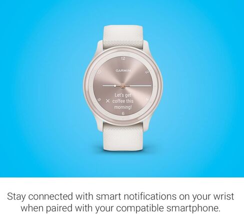 Garmin vivomove Sport, Hybrid Smartwatch, Health and Wellness Features, Touchscreen, Cocoa (Renewed) in Saudi Arabia