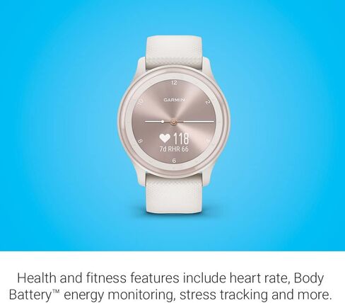 Garmin vivomove Sport, Hybrid Smartwatch, Health and Wellness Features, Touchscreen, Cocoa (Renewed) in Saudi Arabia