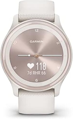 Garmin vivomove Sport, Hybrid Smartwatch, Health and Wellness Features, Touchscreen, Cocoa (Renewed) in Saudi Arabia