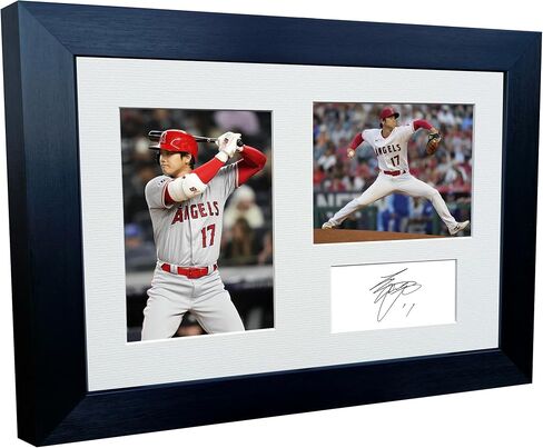 Kitbags & Lockers 12x8 A4 Shohei Ohtani Los Angeles Angels Autographed Signed Photo Photograph Picture Frame Major League Baseball Poster Gift in Saudi Arabia
