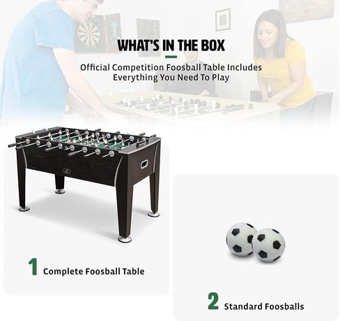 طاولة كرة قدم بحجم المنافسة الرسمية مقاس 54 بوصة من EastPoint Sports - طاولة ألعاب كرة قدم ومجموعة كرات كرة قدم كاملة مع قضبان سريعة التوصيل وتسجيل الخرز in Kuwait