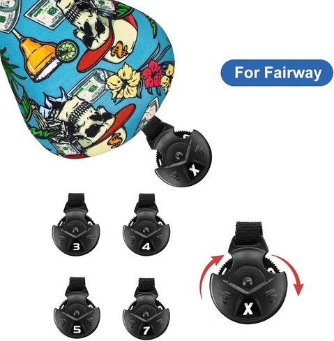 Golf Club Head Covers 3 Pack for Drivers, Fairway Woods, and Hybrids, Waterproof Cloth Head Covers with Interchangeable No. Tags Fits Callaway, Tiltiest, Taylormade, Cobra, Ping etc. in Saudi Arabia