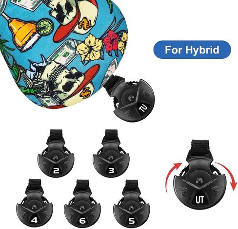 Golf Club Head Covers 3 Pack for Drivers, Fairway Woods, and Hybrids, Waterproof Cloth Head Covers with Interchangeable No. Tags Fits Callaway, Tiltiest, Taylormade, Cobra, Ping etc. in Saudi Arabia