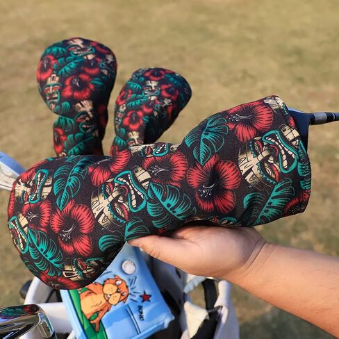 Golf Club Head Covers 3 Pack for Drivers, Fairway Woods, and Hybrids, Waterproof Cloth Head Covers with Interchangeable No. Tags Fits Callaway, Tiltiest, Taylormade, Cobra, Ping etc. in Saudi Arabia