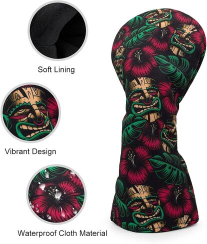 Golf Club Head Covers 3 Pack for Drivers, Fairway Woods, and Hybrids, Waterproof Cloth Head Covers with Interchangeable No. Tags Fits Callaway, Tiltiest, Taylormade, Cobra, Ping etc. in Saudi Arabia