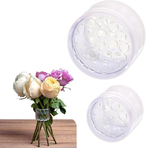 2-Pack Spiral Ikebana Stem Holder, Spiral Branch Holder for Creating Amazing Bouquets, Flower Stem Holder for Making Spiral Bouquets, Flower Arrangement Holder (2 Pack, 19 Holes & 9 Holes) in Kuwait