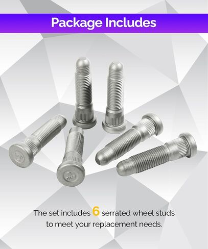 RACOONA 5PCS Wheel Studs,Lug Studs,M12-1.50 Wheel Lug Studs Serrated Wheel Stud,Car Accessories Serrated Wheel Studs Lug Stud,Wheel Stud Replacement,Compatible with Most Car Models in Saudi Arabia